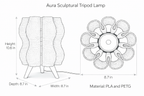 Aura Sculptural Tripod Lamp – Modern LED Floor Lamp