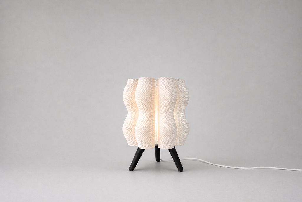 Aura Sculptural Tripod Lamp – Modern LED Floor Lamp