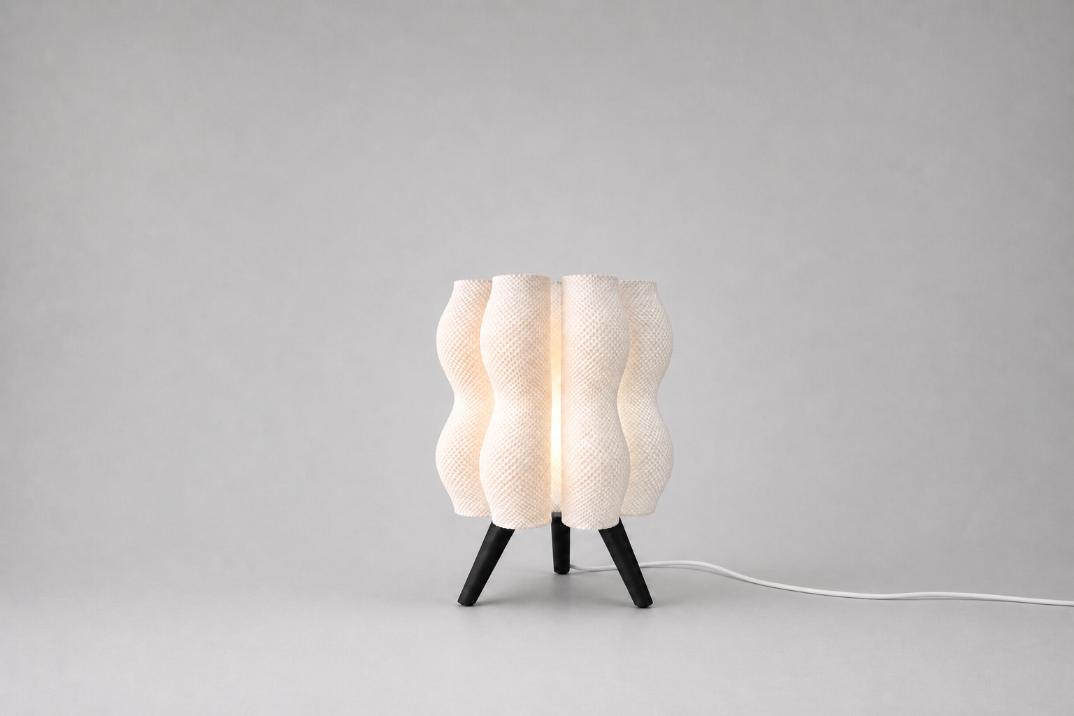 Aura Sculptural Tripod Lamp – Modern LED Floor Lamp