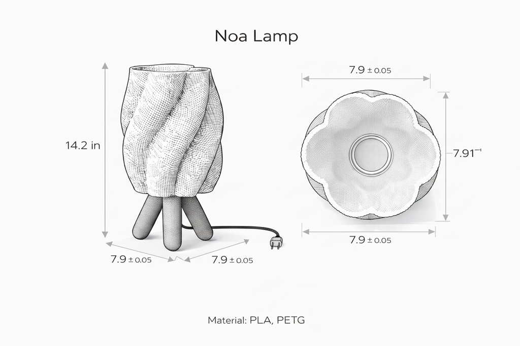 Noa Lamp – Sculptural Table Light